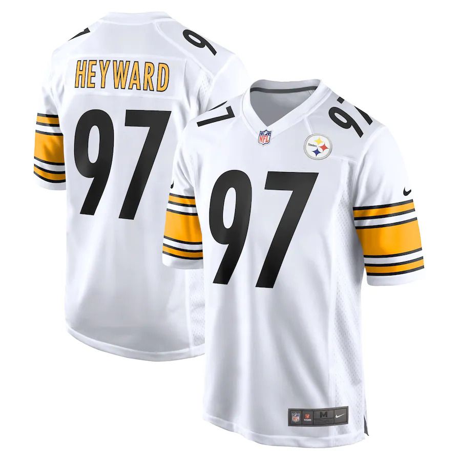 Men Pittsburgh Steelers #97 Cameron Heyward Nike White Game Team NFL Jersey->pittsburgh steelers->NFL Jersey